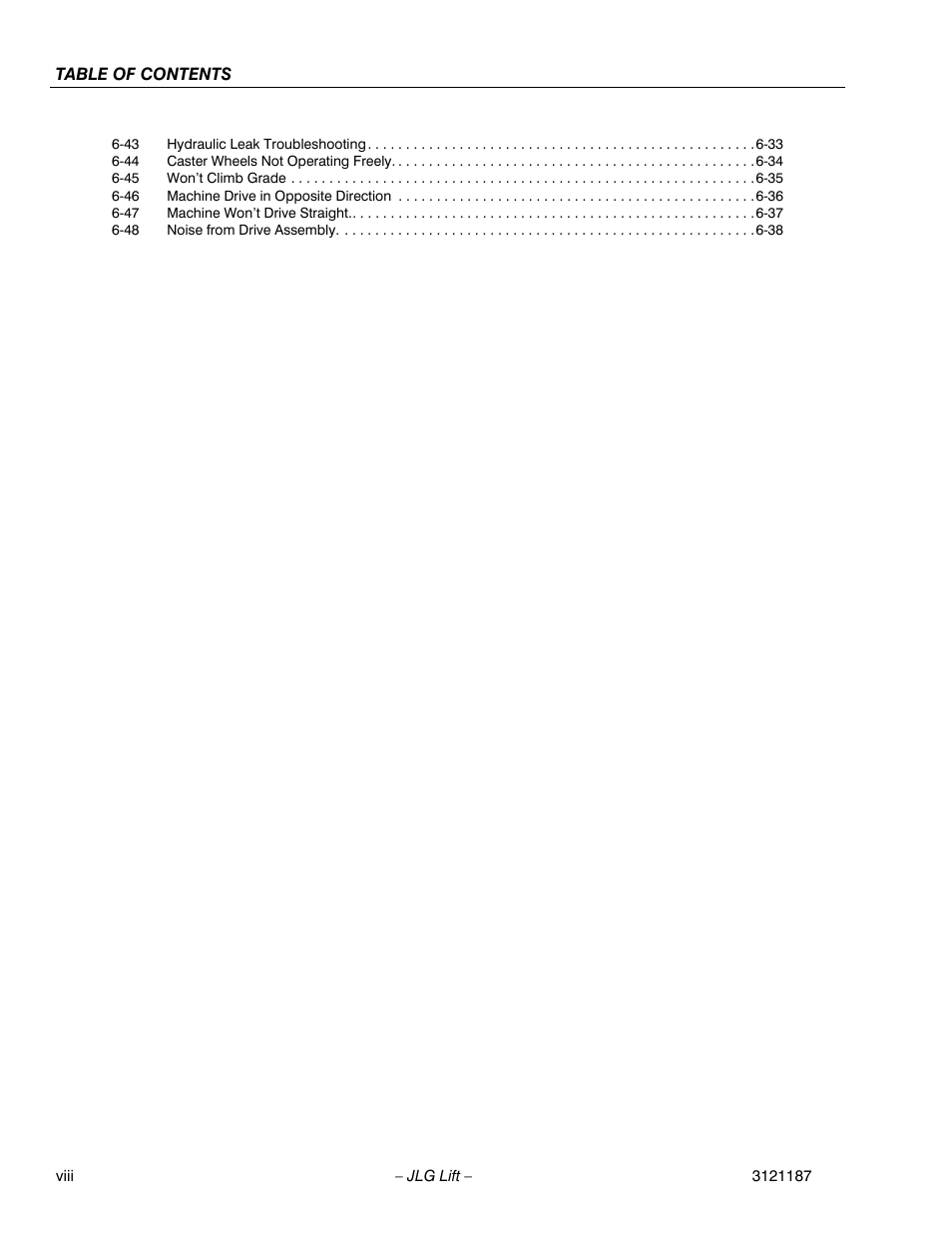 JLG SSV10 Service Manual User Manual | Page 12 / 136