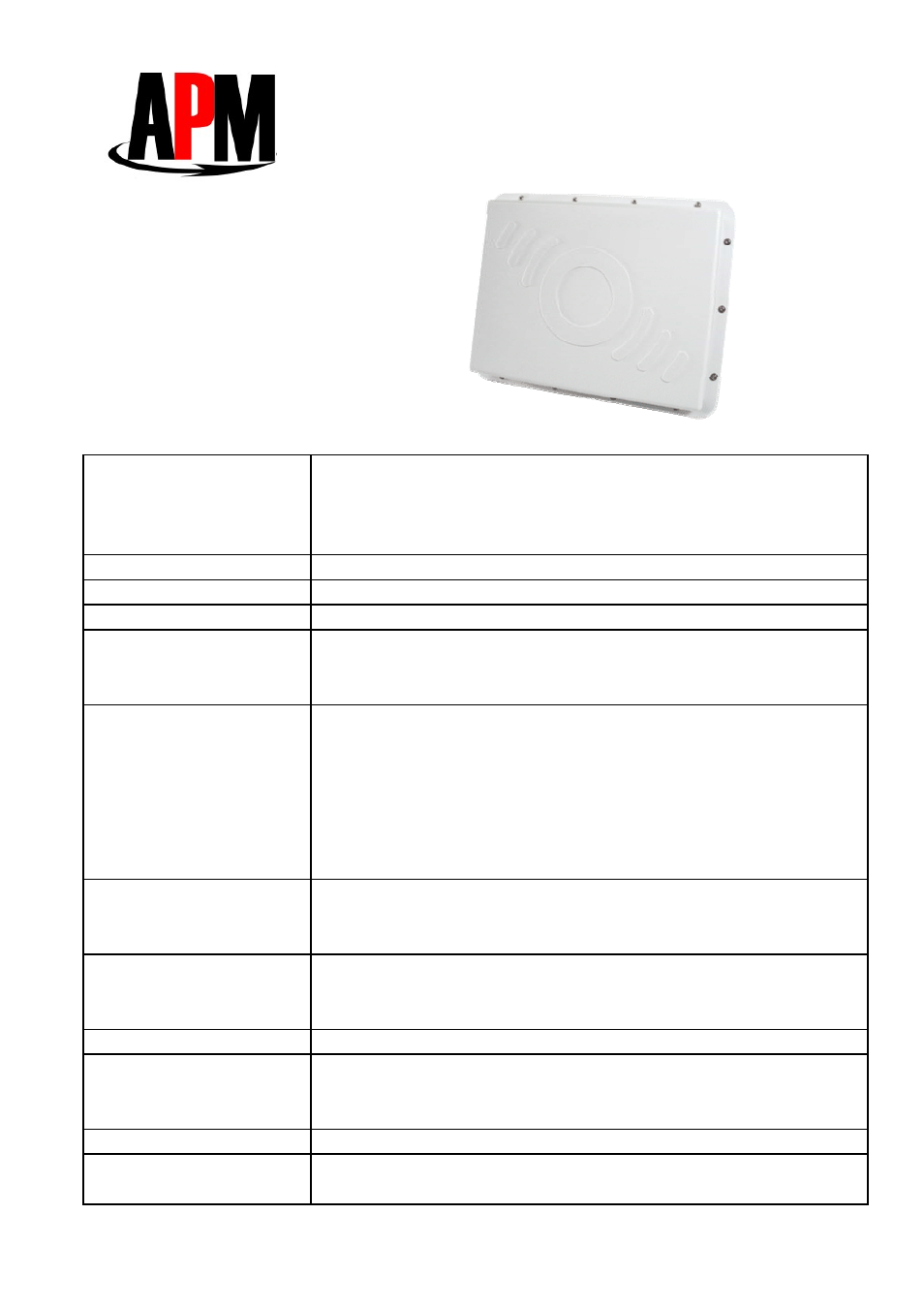APM APE-502401abg User Manual | 2 pages
