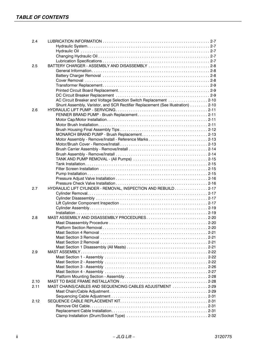 JLG 15SP Service Manual User Manual | Page 8 / 62