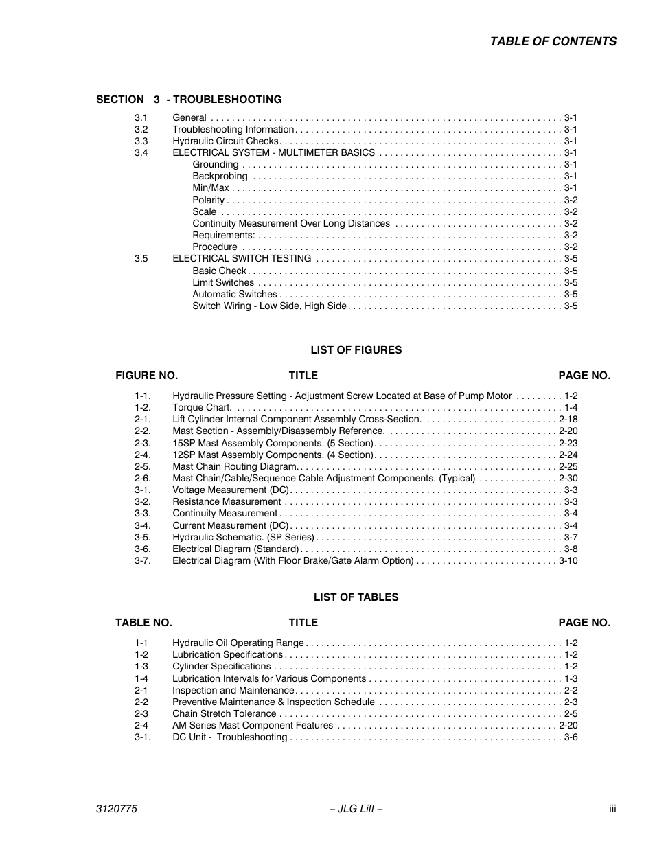 JLG 15SP Service Manual User Manual | Page 9 / 62