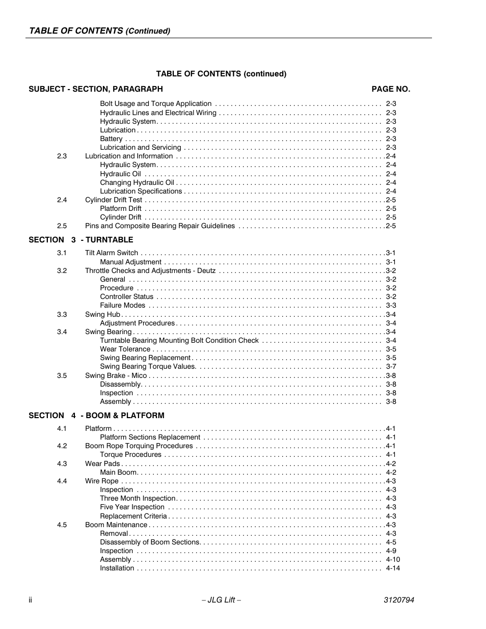 JLG 600SC_660SJC ANSI Service Manual User Manual | Page 6 / 184