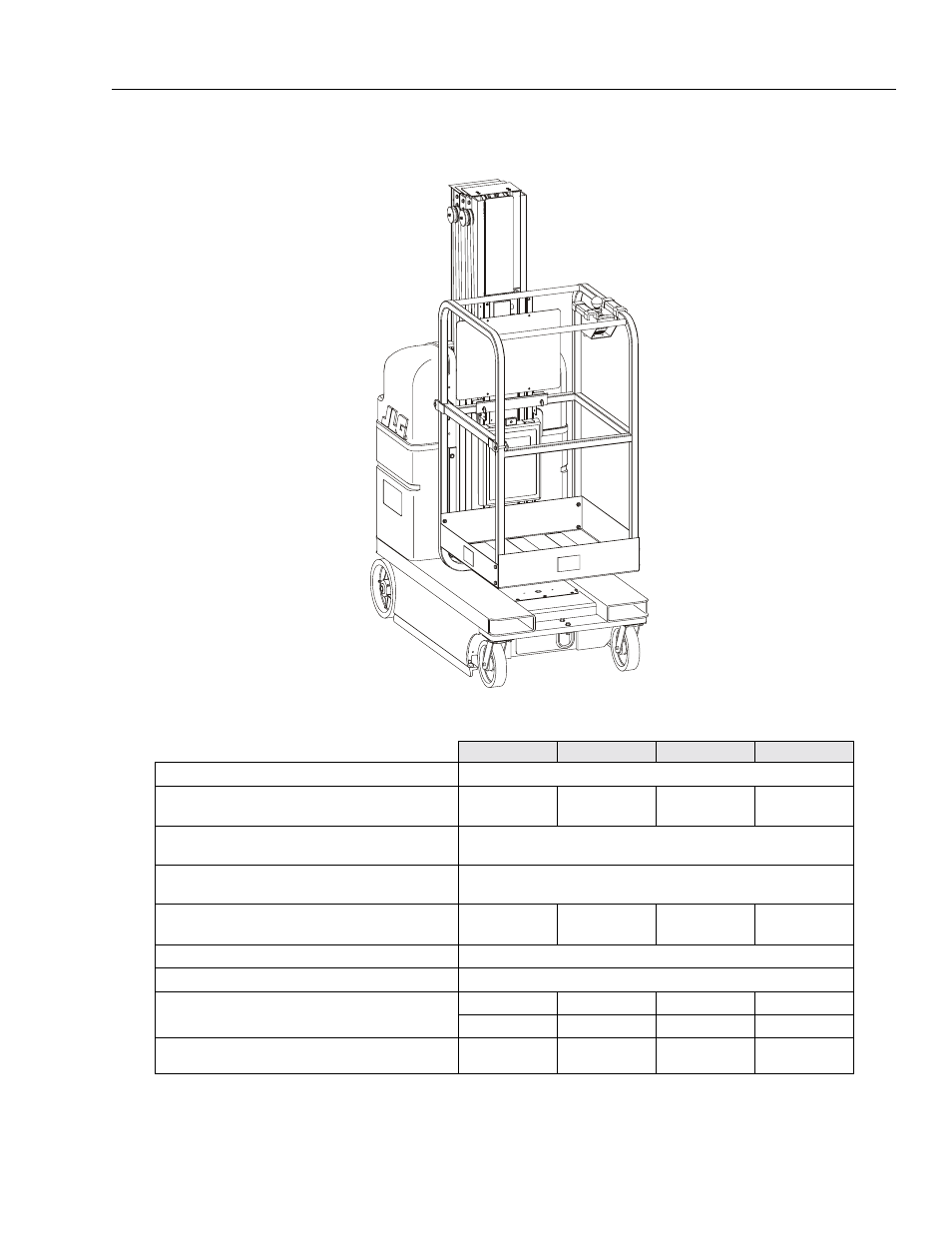 Section 1. machine specifications, Section 1 - machine specifications, Dvl and dvsp - machine specifications -1 | JLG DVSP Series Service Manual User Manual | Page 13 / 164