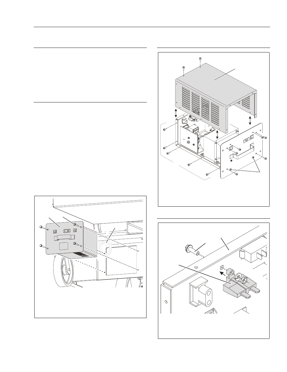 General component installation notes, Battery charger installation, Cover installation | Ac line fuse installation | JLG DVSP Series Service Manual User Manual | Page 55 / 164