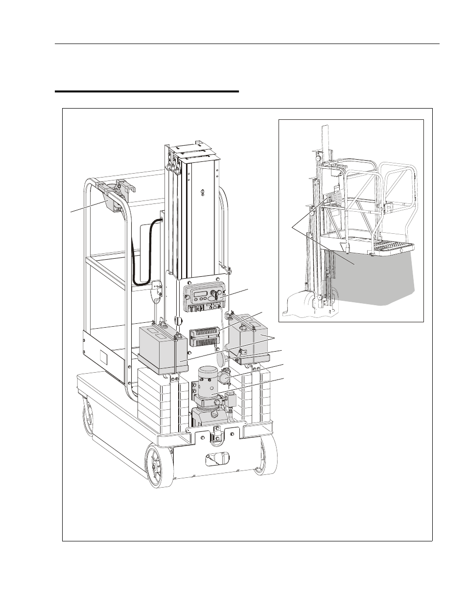 Section 4. control components, 1 control components overview, Section 4 - control components | Control components overview -1, Control components location - dvl/dvsp -1 | JLG DVSP Series Service Manual User Manual | Page 59 / 164