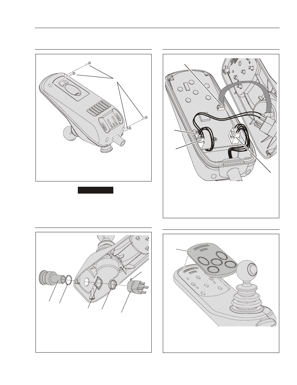 Upper/lower shell attach screws, Emergency stop switch installation, Upper/lower shell component connections | Button pad installation | JLG DVSP Series Service Manual User Manual | Page 77 / 164
