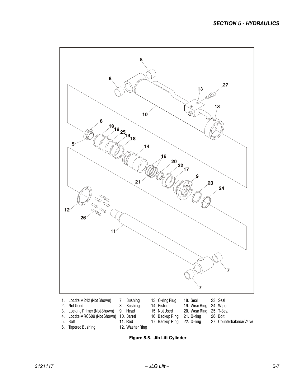 Jib lift cylinder -7 | JLG M600 ANSI Service Manual User Manual | Page 151 / 222