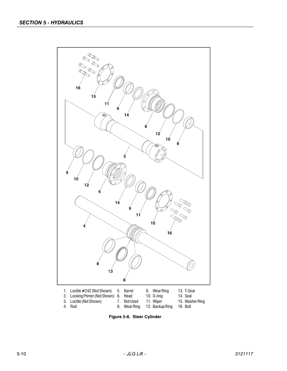 Steer cylinder -10 | JLG M600 ANSI Service Manual User Manual | Page 154 / 222