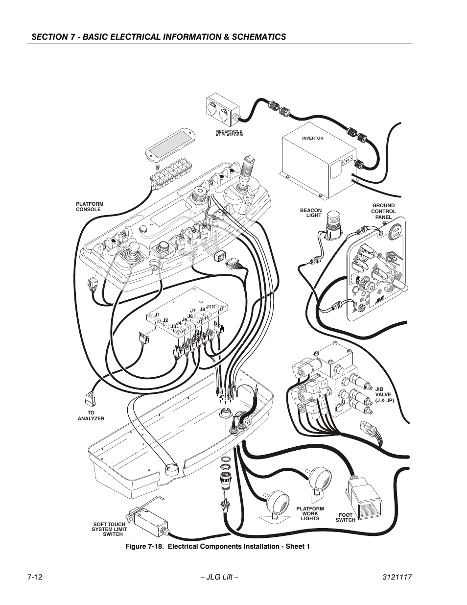 Electrical components installation - sheet 1 -12 | JLG M600 ANSI Service Manual User Manual | Page 212 / 222