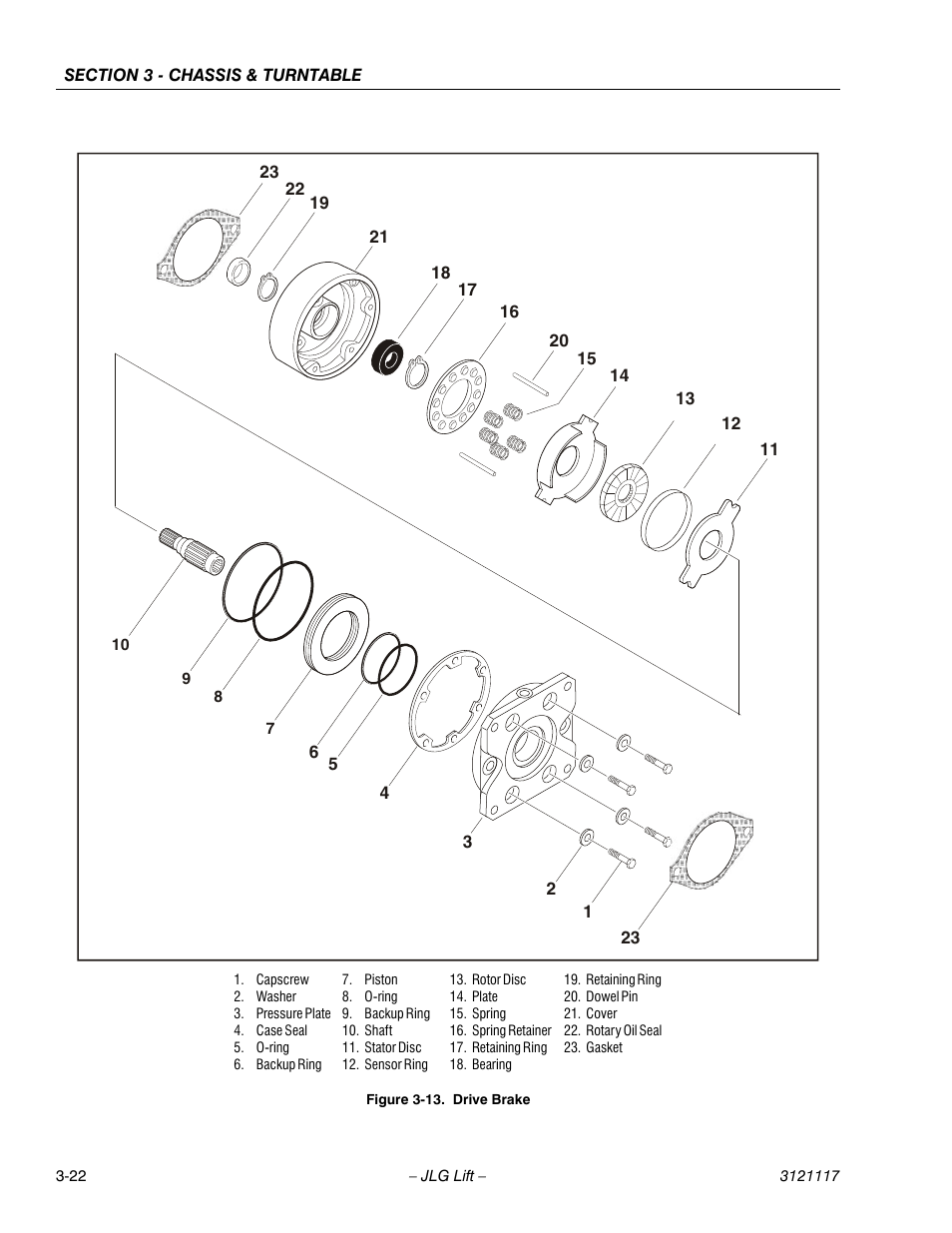 Drive brake -22 | JLG M600 ANSI Service Manual User Manual | Page 60 / 222