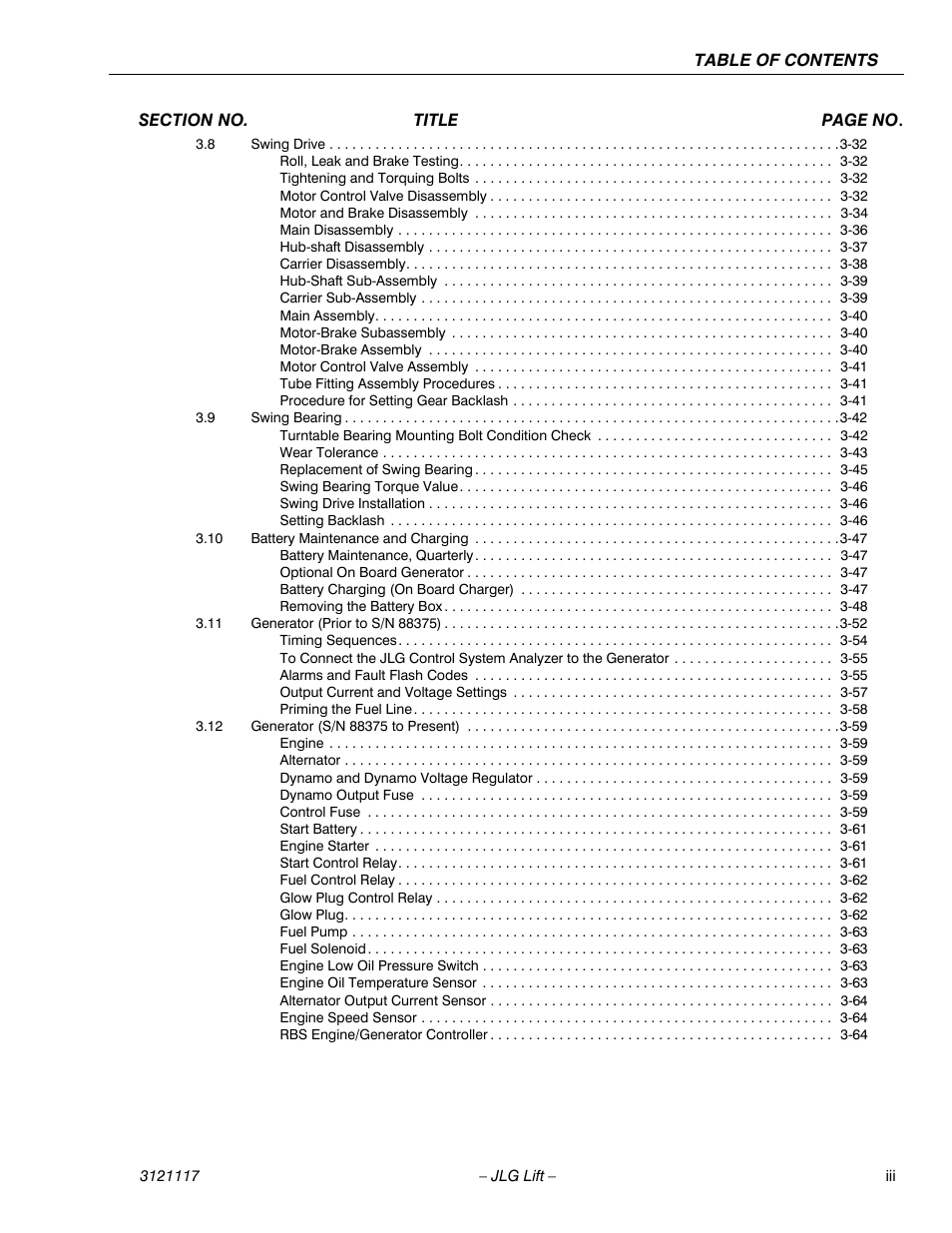 JLG M600 ANSI Service Manual User Manual | Page 7 / 222