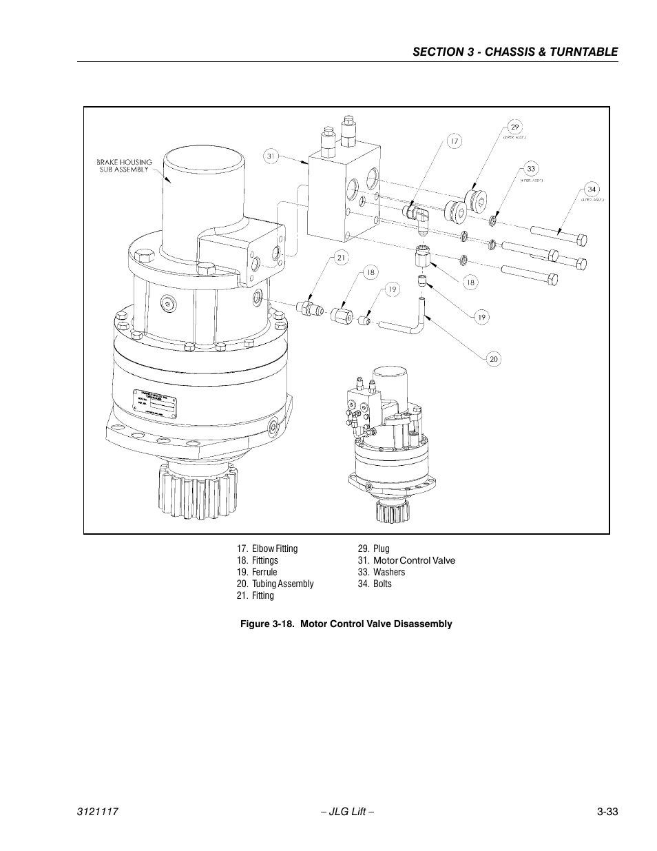 Motor control valve disassembly -33 | JLG M600 ANSI Service Manual User Manual | Page 71 / 222