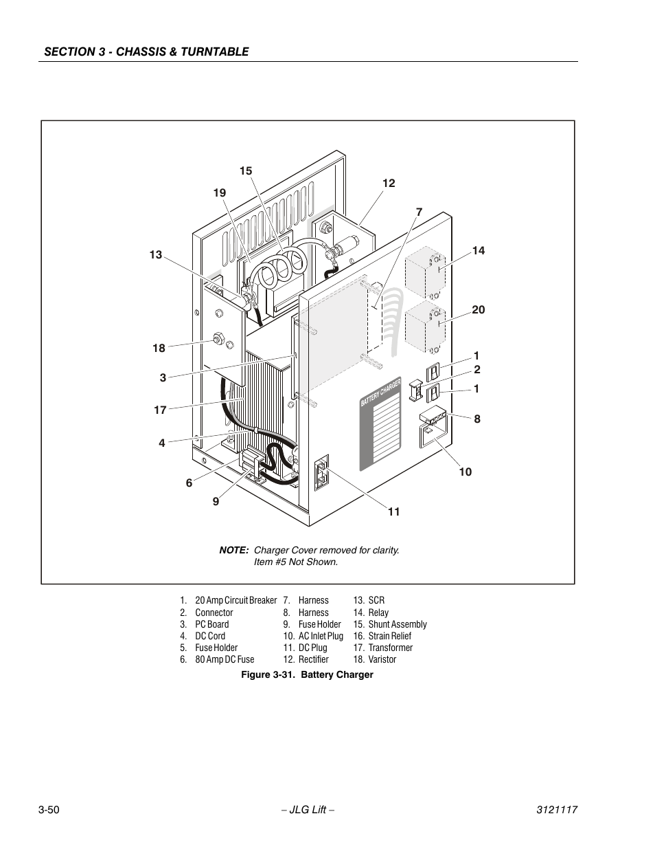 Battery charger -50 | JLG M600 ANSI Service Manual User Manual | Page 88 / 222