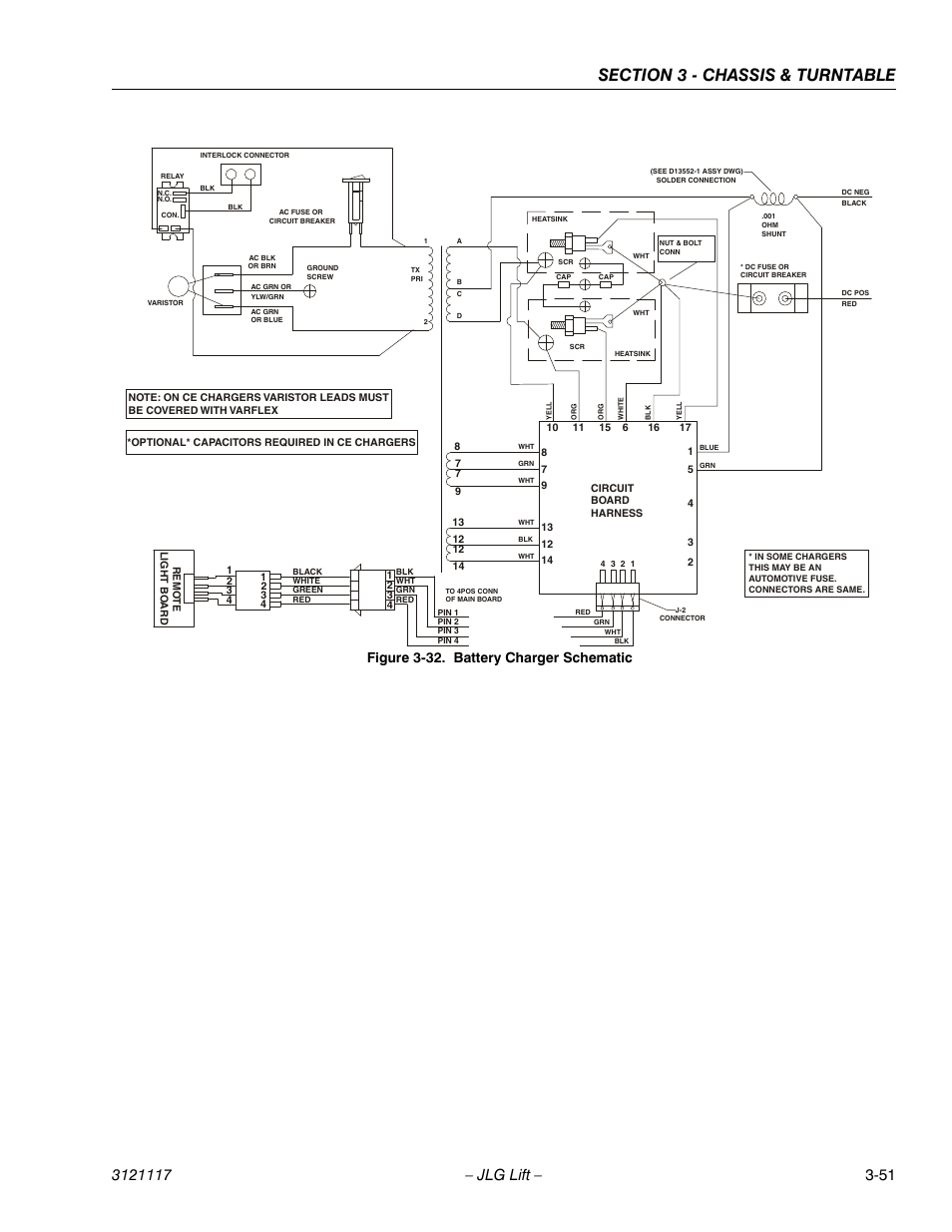 Battery charger schematic -51, Figure 3-32. battery charger schematic | JLG M600 ANSI Service Manual User Manual | Page 89 / 222