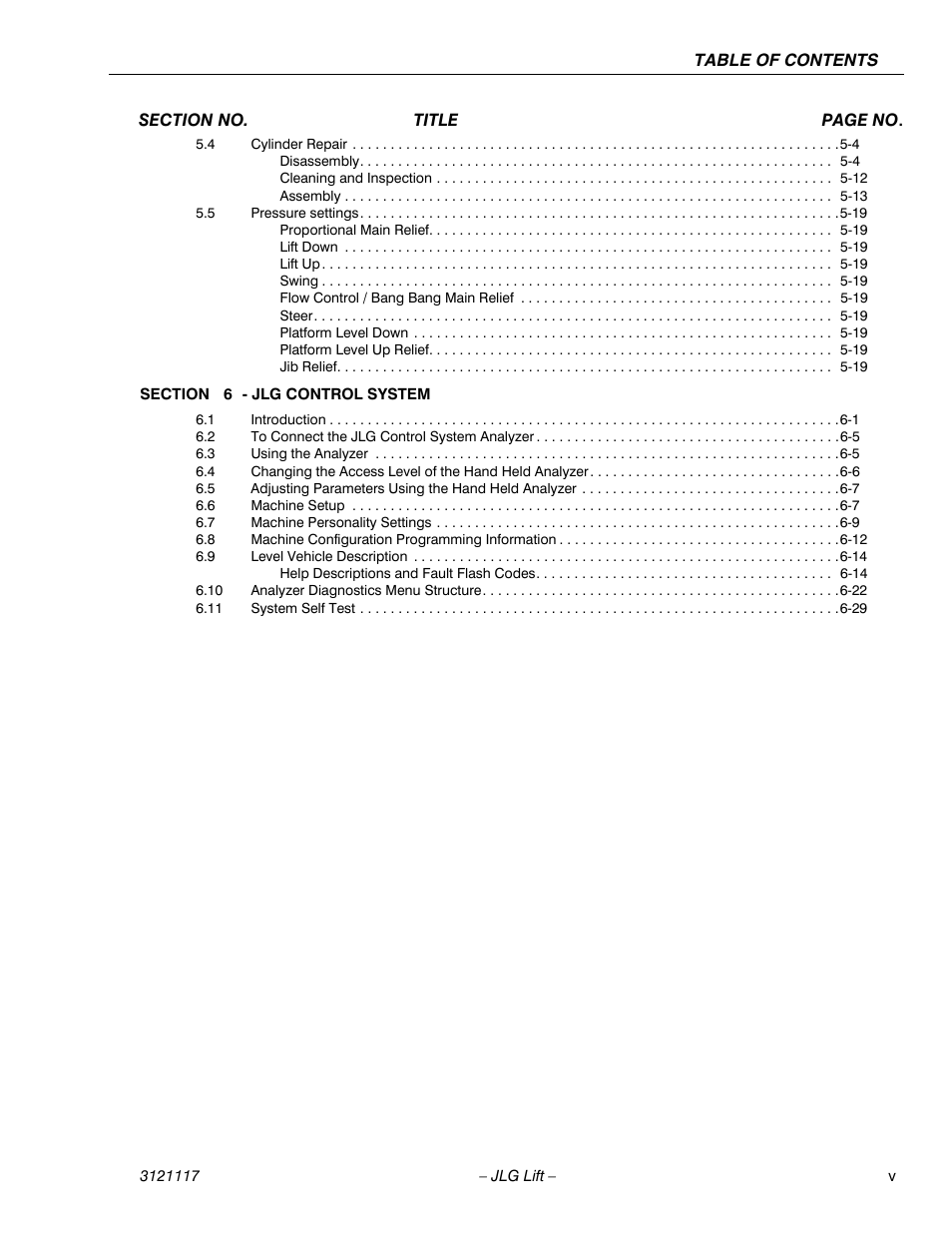 JLG M600 ANSI Service Manual User Manual | Page 9 / 222