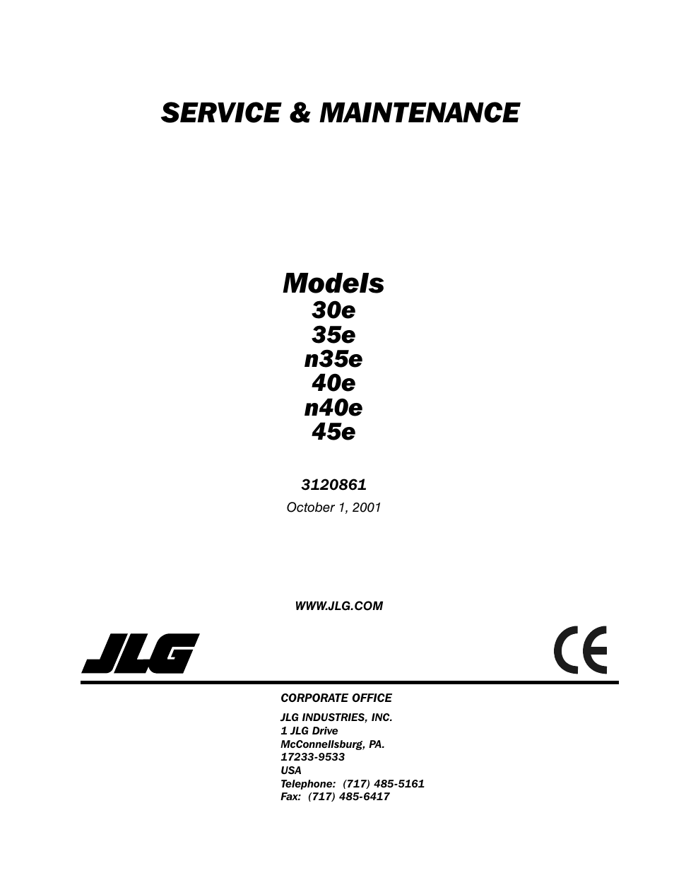 JLG 45e Service Manual User Manual | 98 pages
