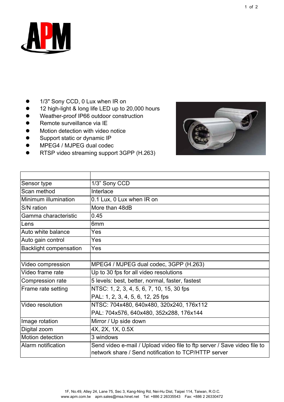 APM AAL-9646 User Manual | 2 pages