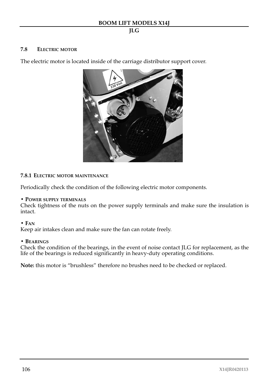 JLG X14J Operator Manual User Manual | Page 110 / 169