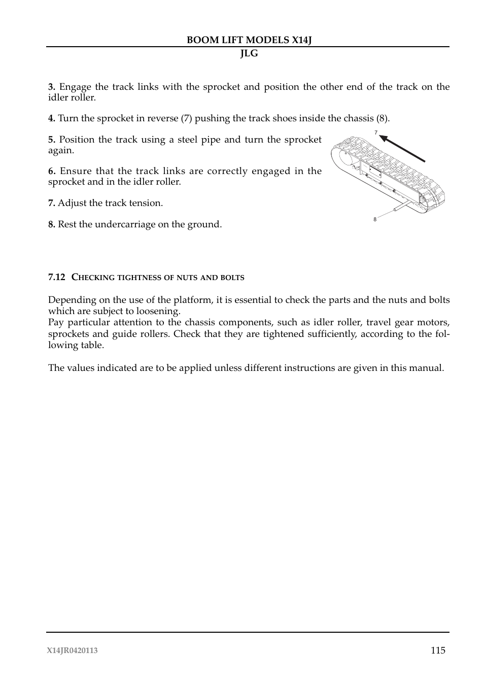 JLG X14J Operator Manual User Manual | Page 119 / 169
