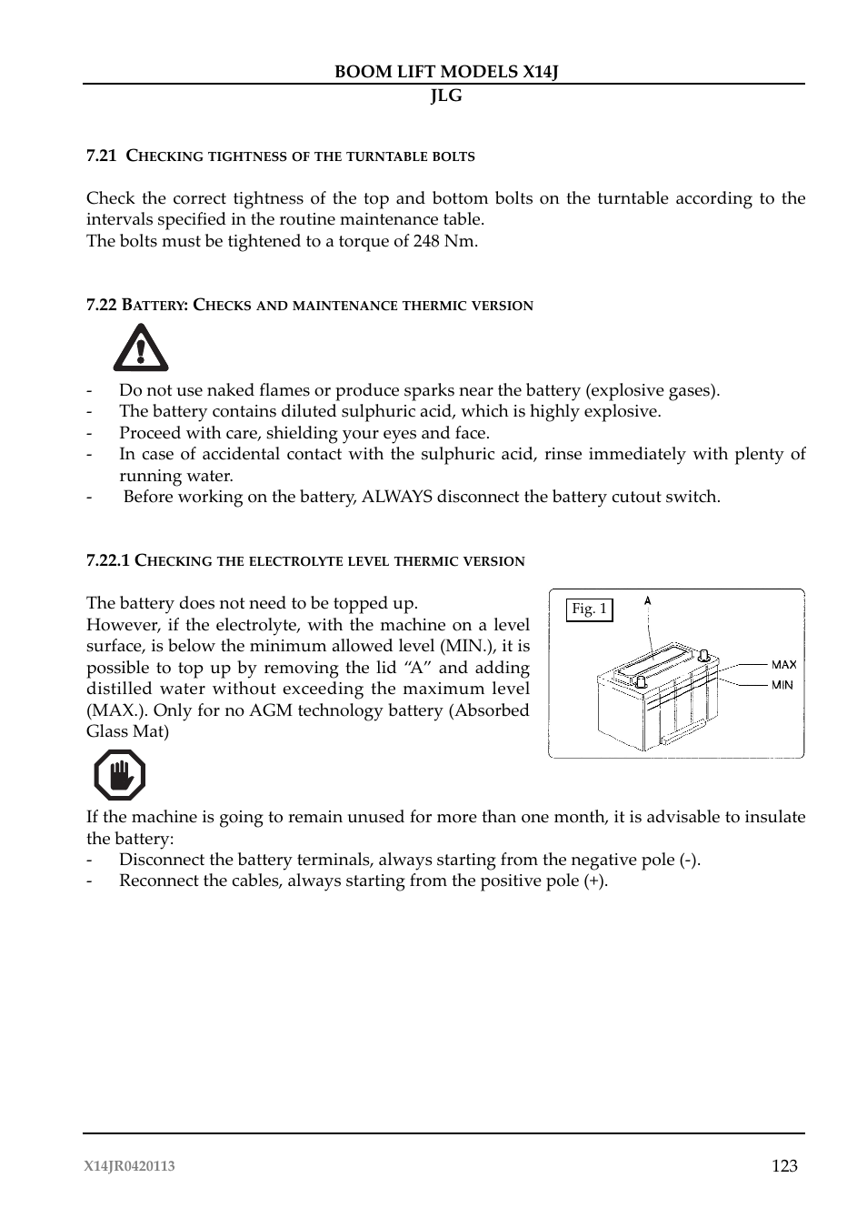 JLG X14J Operator Manual User Manual | Page 127 / 169