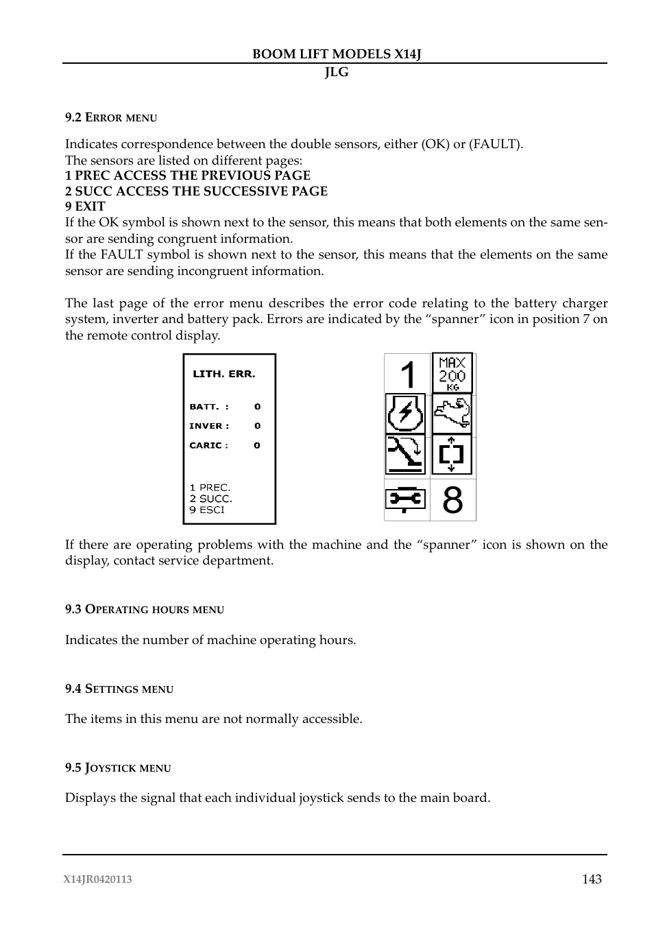 JLG X14J Operator Manual User Manual | Page 147 / 169