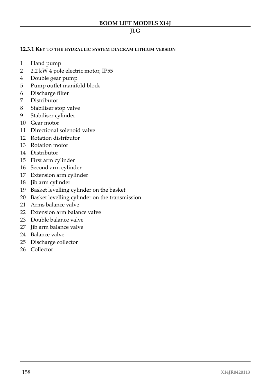 JLG X14J Operator Manual User Manual | Page 162 / 169