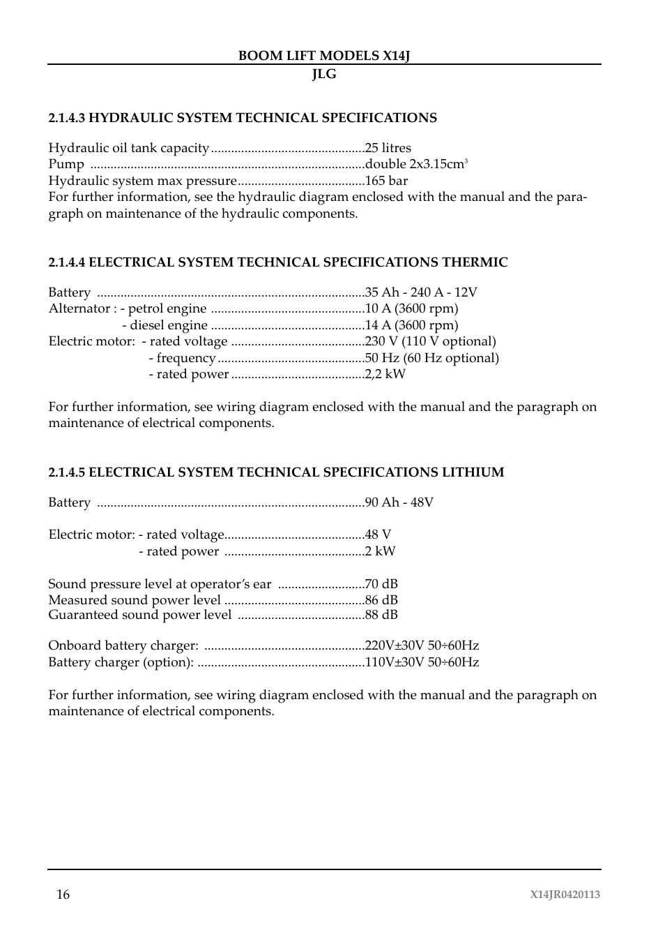 JLG X14J Operator Manual User Manual | Page 20 / 169