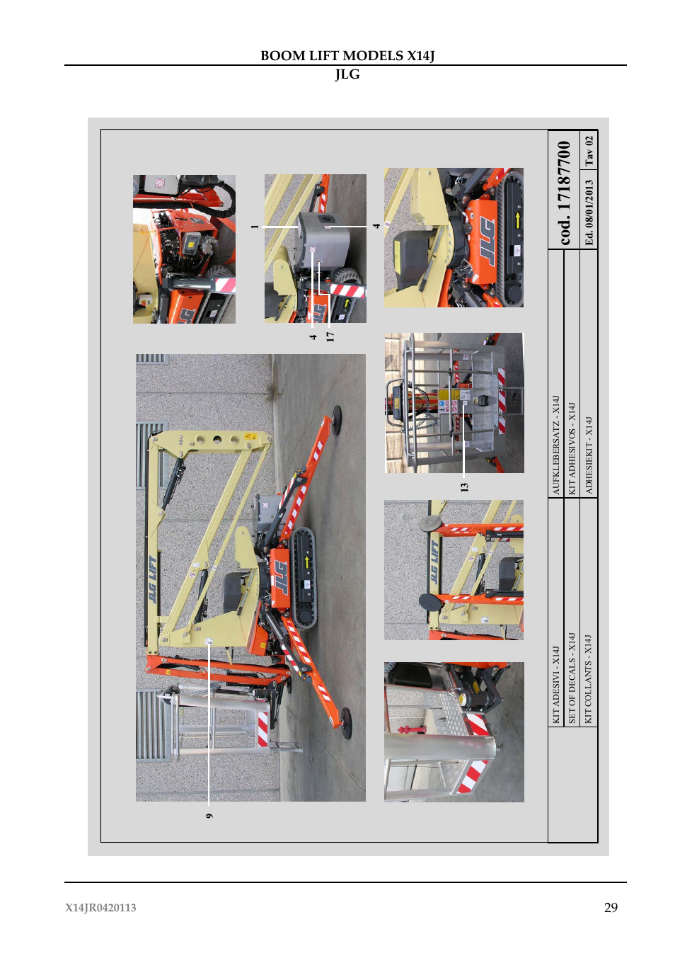 29 boom lift models x14j jlg | JLG X14J Operator Manual User Manual | Page 33 / 169