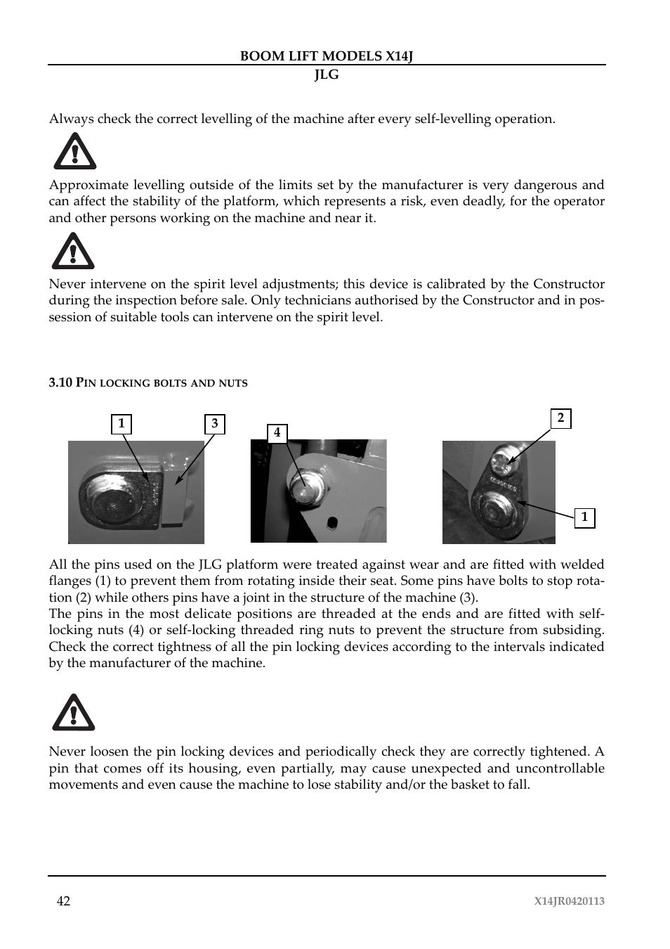 JLG X14J Operator Manual User Manual | Page 46 / 169