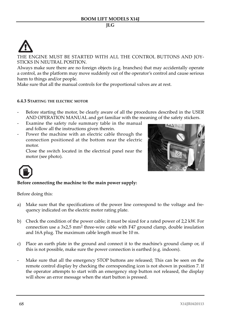 JLG X14J Operator Manual User Manual | Page 72 / 169
