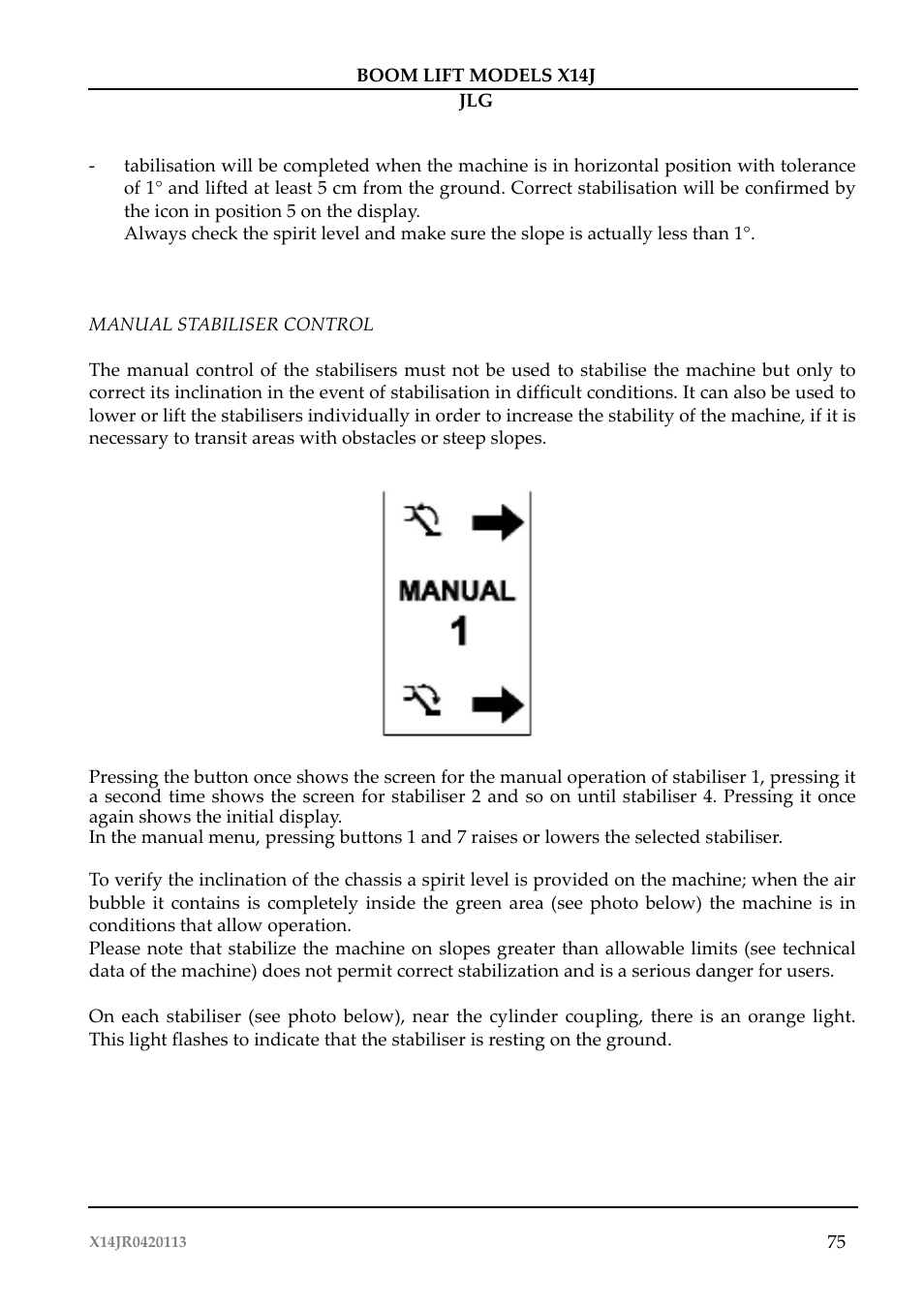 JLG X14J Operator Manual User Manual | Page 79 / 169