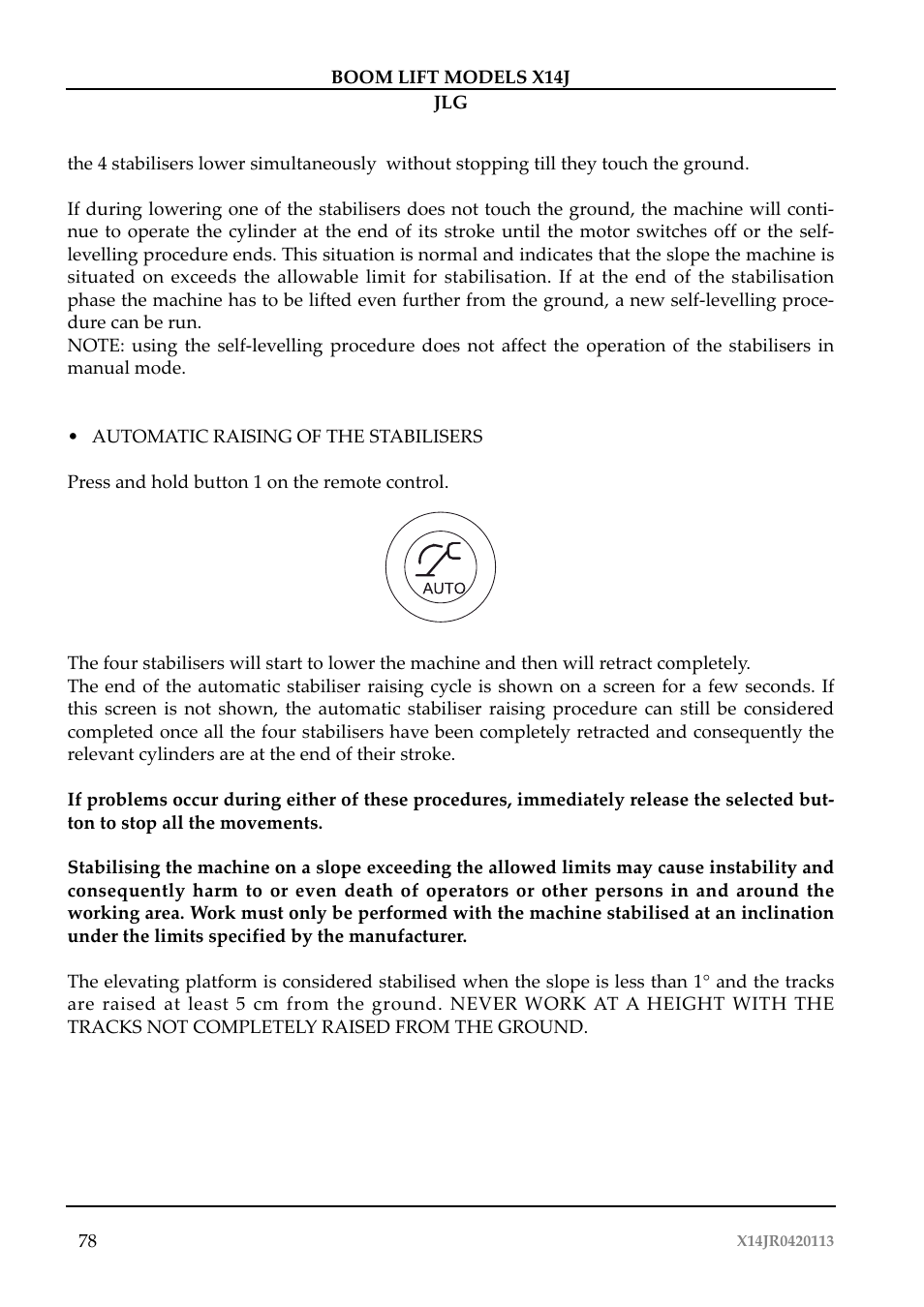 JLG X14J Operator Manual User Manual | Page 82 / 169