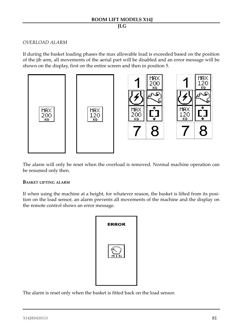 JLG X14J Operator Manual User Manual | Page 85 / 169