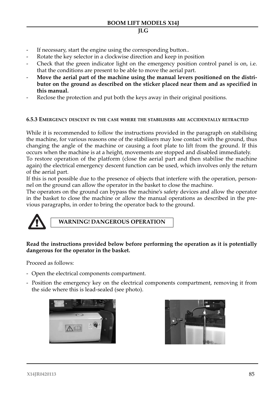 JLG X14J Operator Manual User Manual | Page 89 / 169