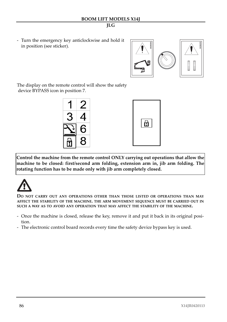 JLG X14J Operator Manual User Manual | Page 90 / 169