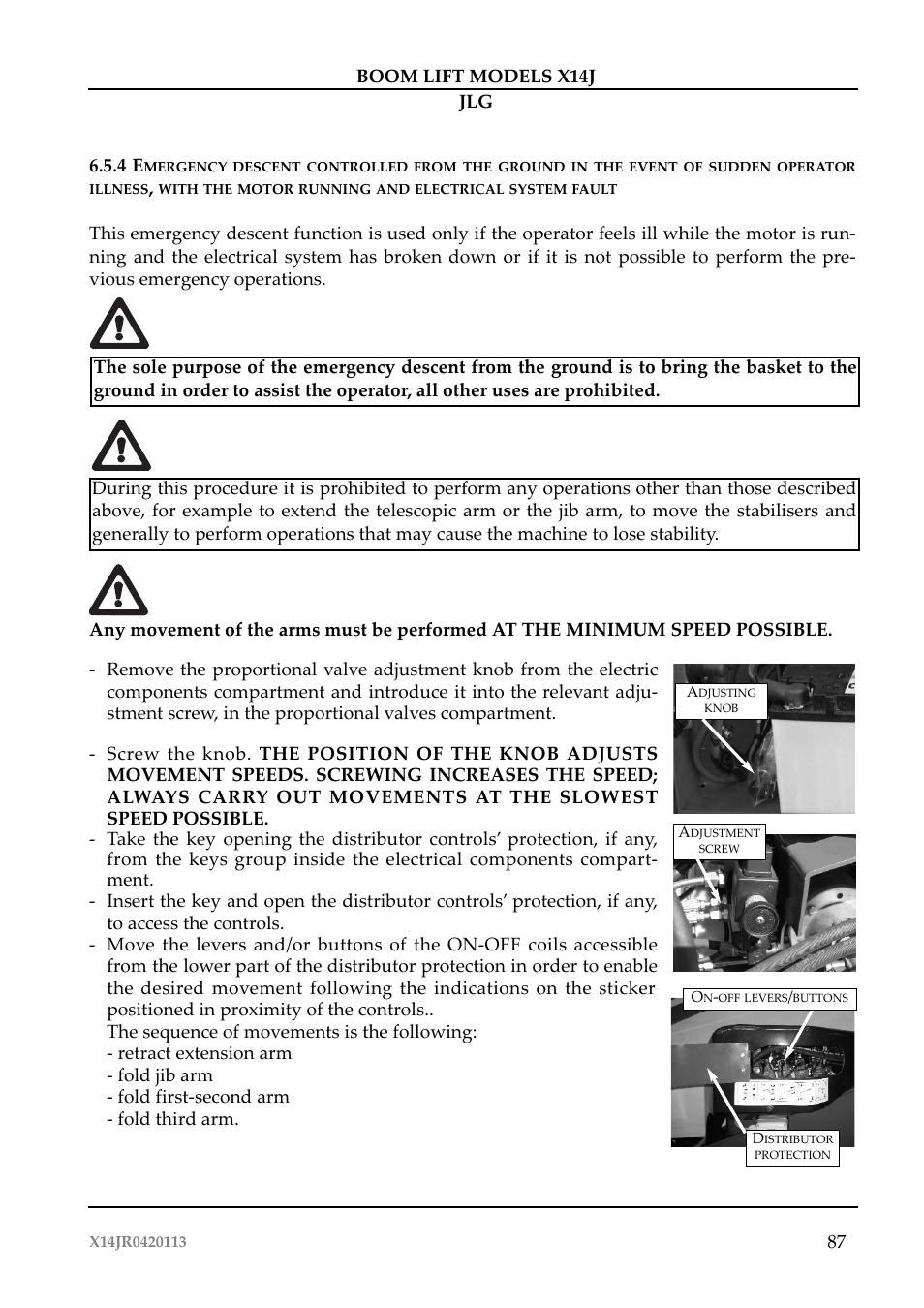 JLG X14J Operator Manual User Manual | Page 91 / 169