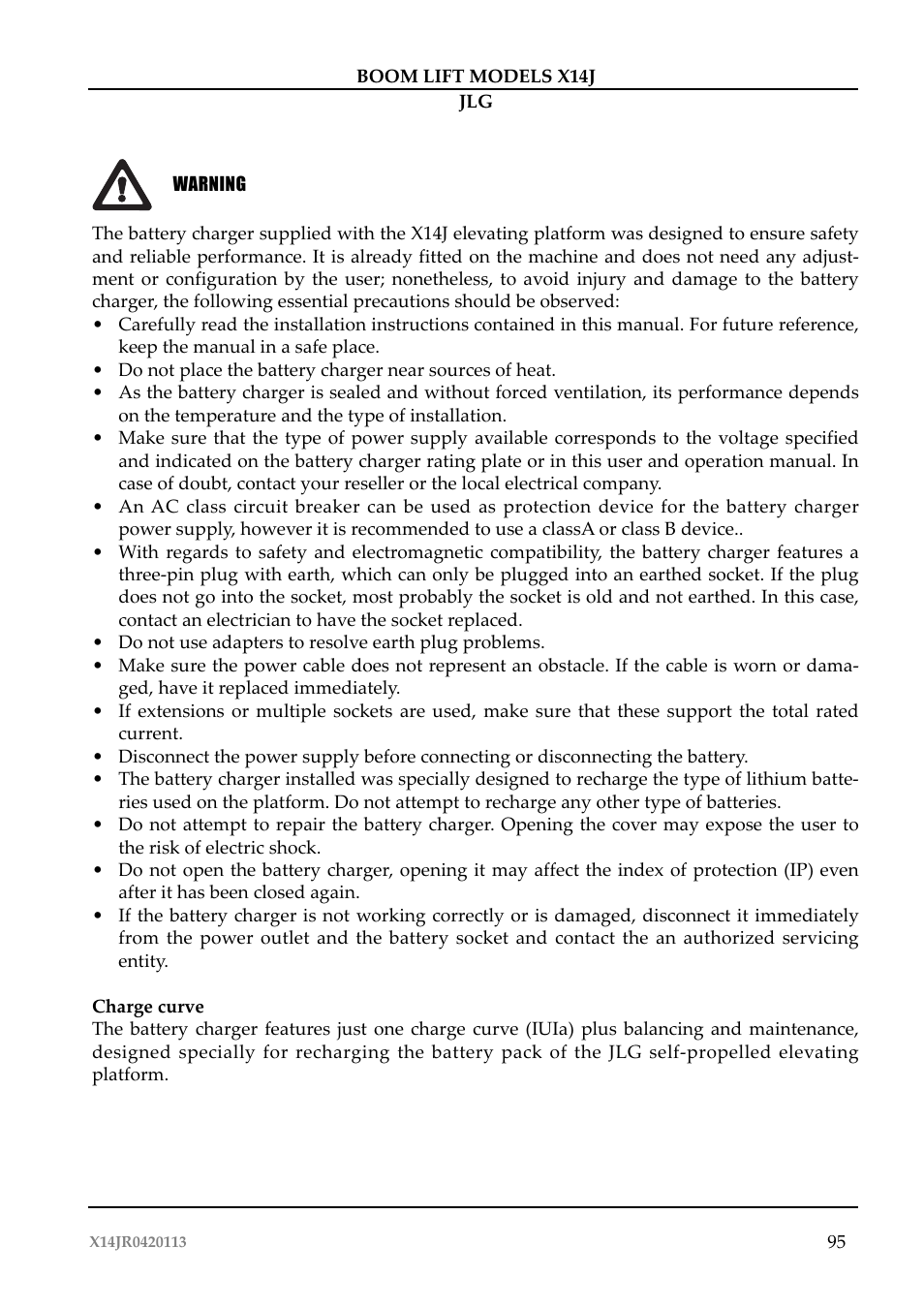 JLG X14J Operator Manual User Manual | Page 99 / 169