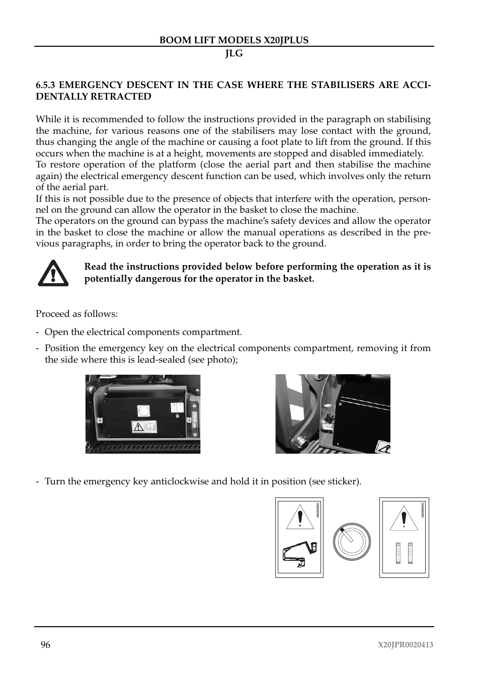 JLG X20J Plus Operator Manual User Manual | Page 100 / 178