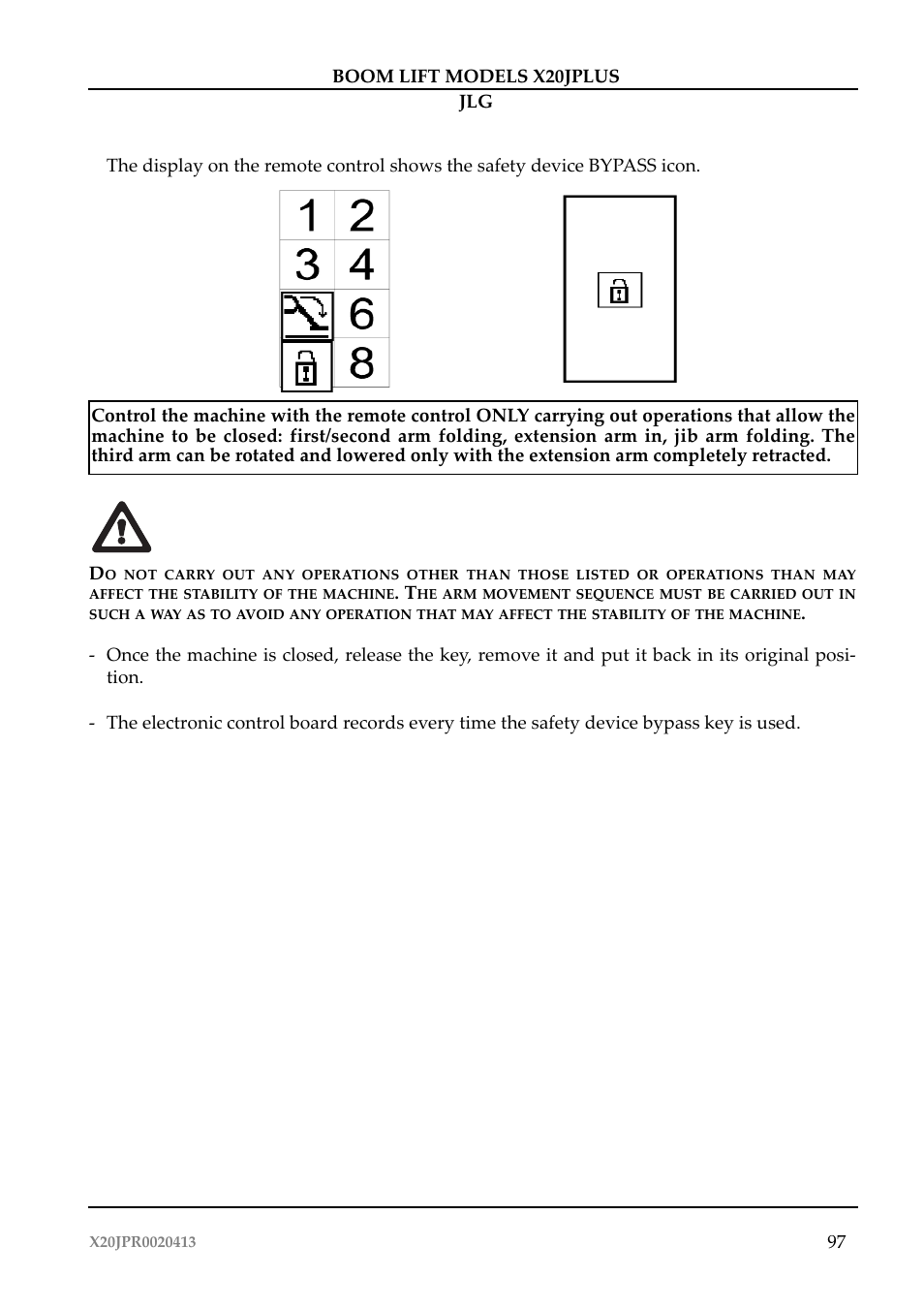 JLG X20J Plus Operator Manual User Manual | Page 101 / 178