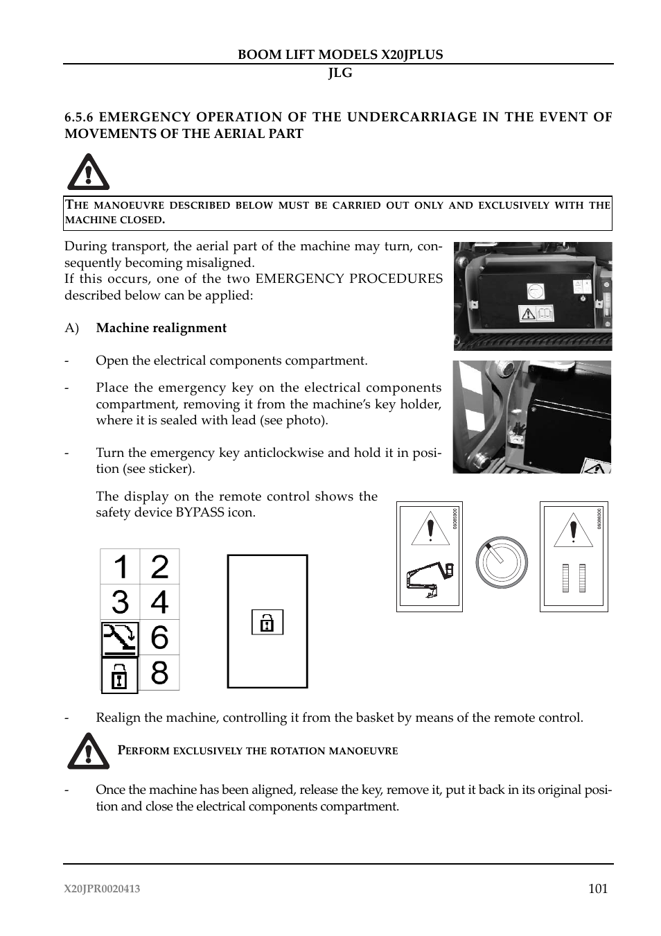 JLG X20J Plus Operator Manual User Manual | Page 105 / 178