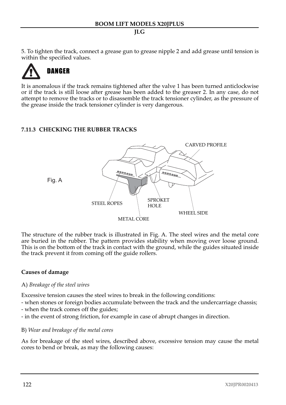 Pericolo, Danger | JLG X20J Plus Operator Manual User Manual | Page 126 / 178