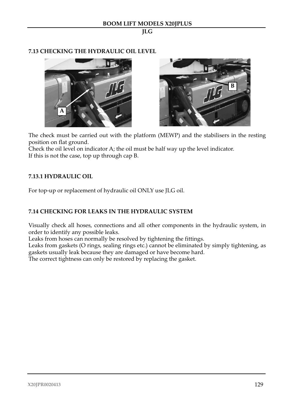 JLG X20J Plus Operator Manual User Manual | Page 133 / 178