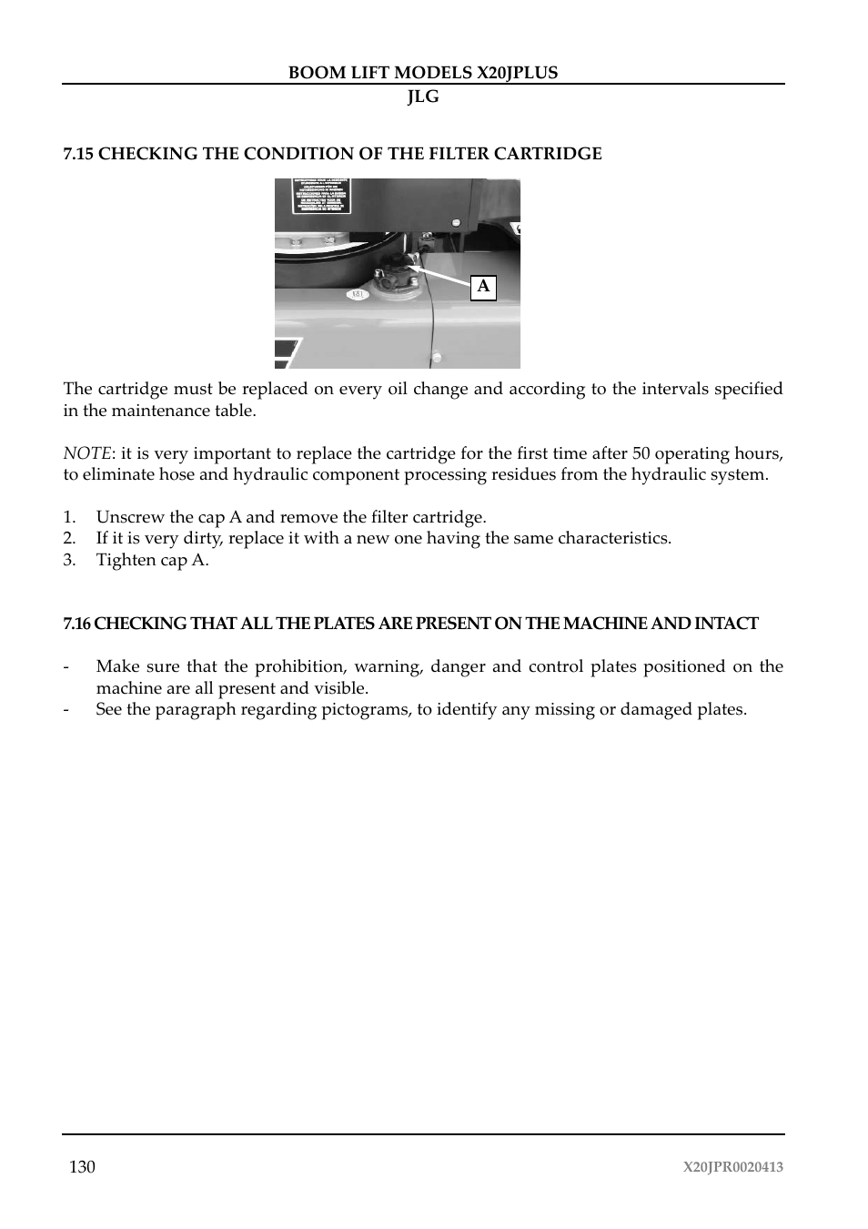 JLG X20J Plus Operator Manual User Manual | Page 134 / 178