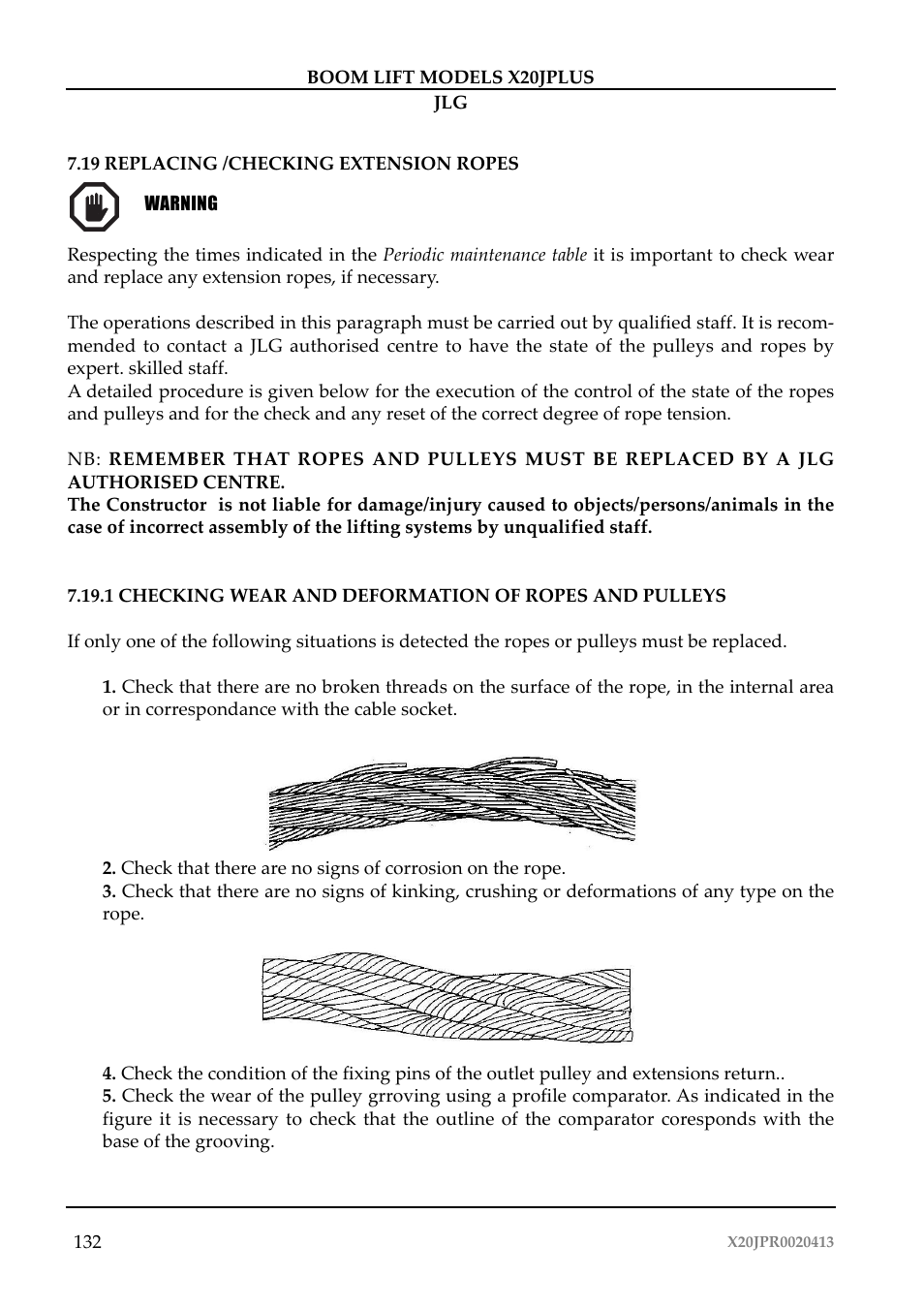 JLG X20J Plus Operator Manual User Manual | Page 136 / 178