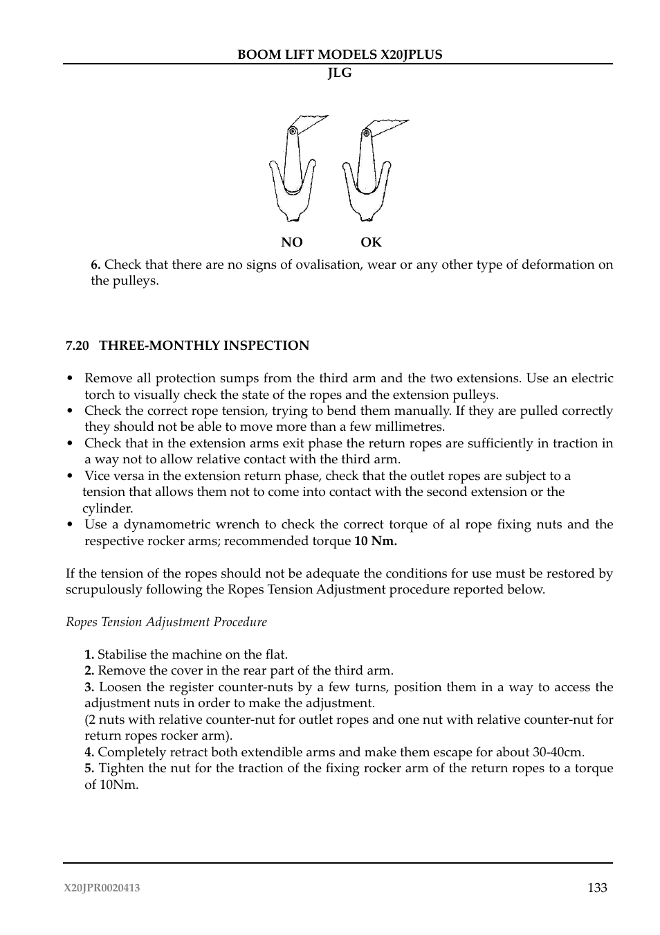 JLG X20J Plus Operator Manual User Manual | Page 137 / 178