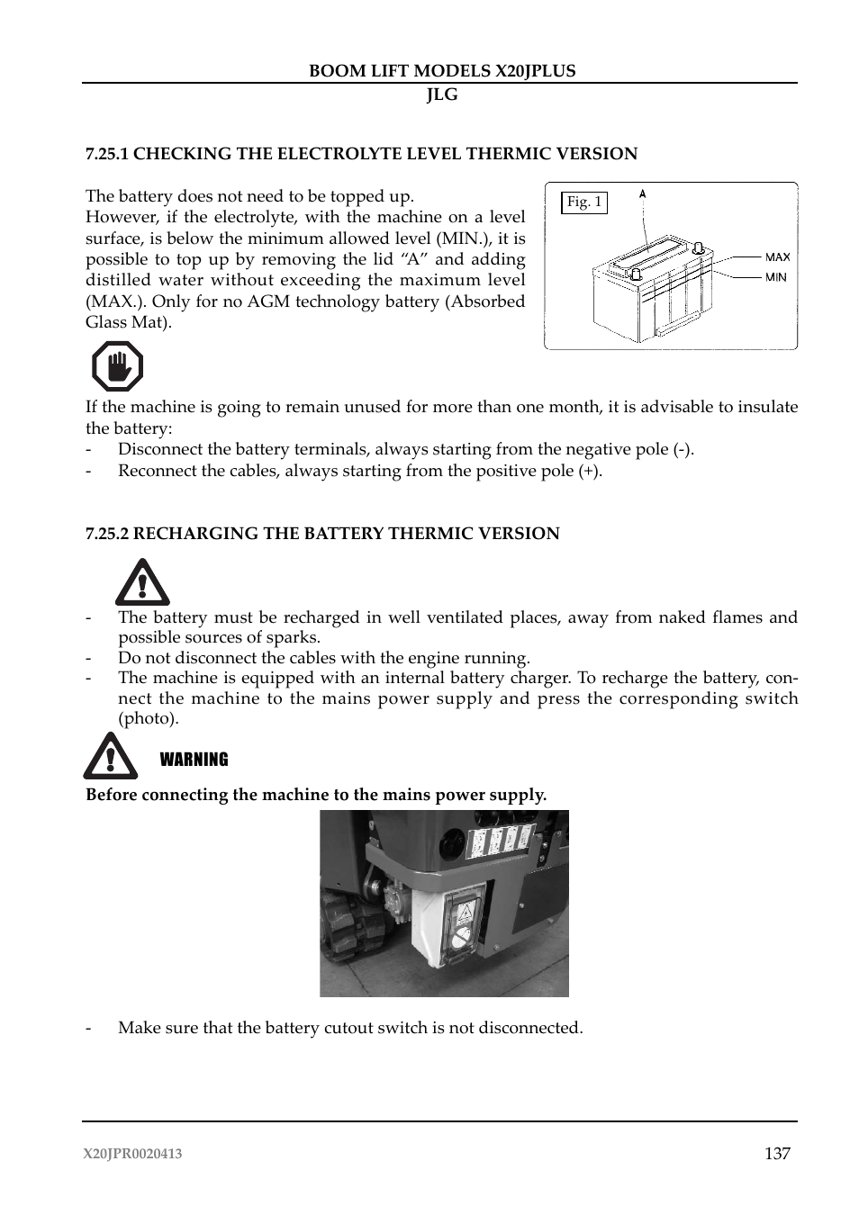 JLG X20J Plus Operator Manual User Manual | Page 141 / 178
