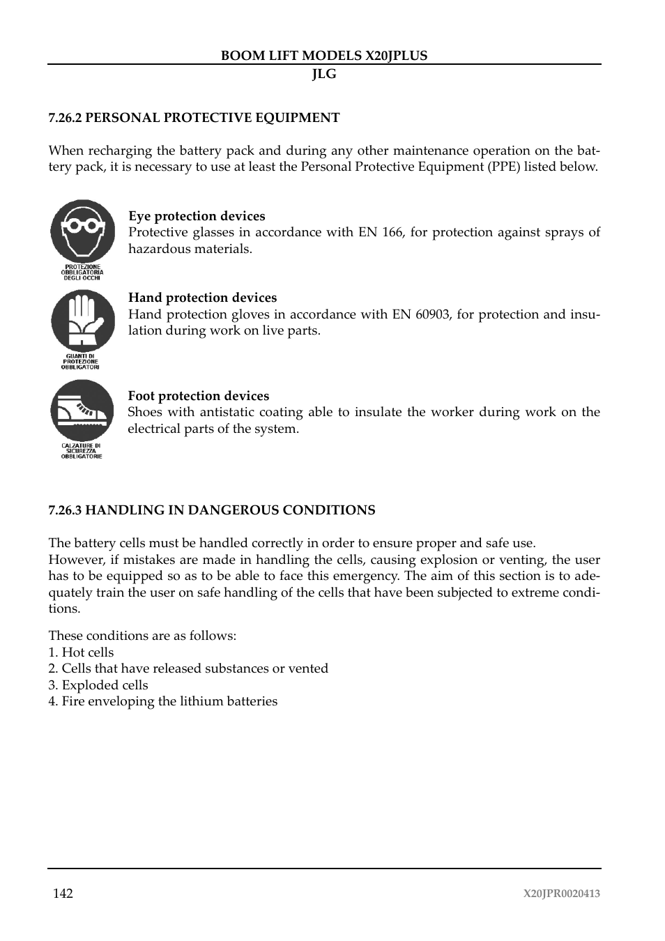 JLG X20J Plus Operator Manual User Manual | Page 146 / 178