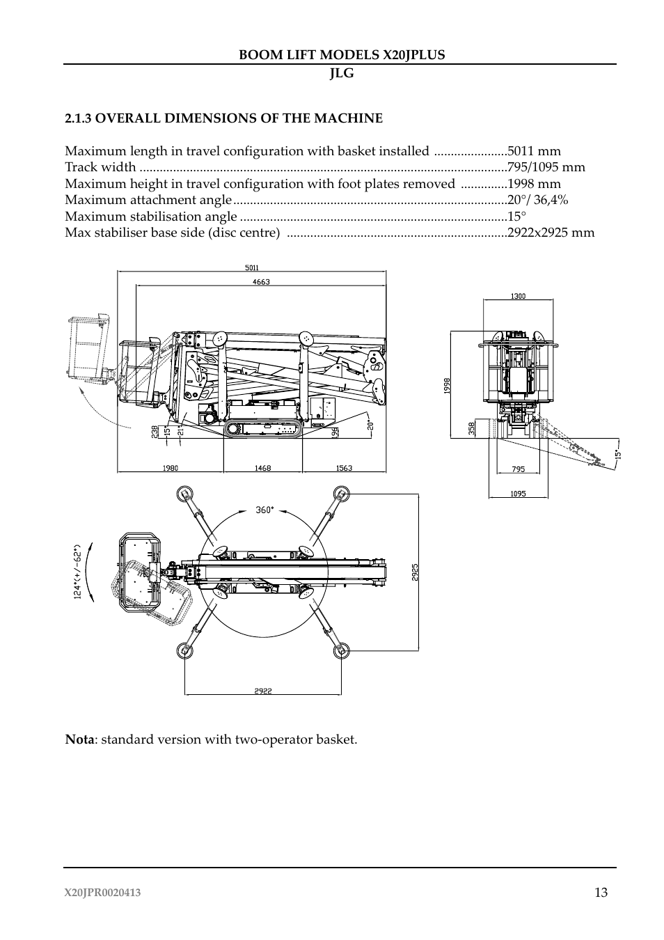 JLG X20J Plus Operator Manual User Manual | Page 17 / 178
