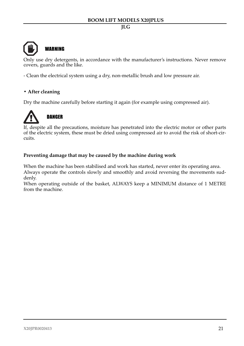 JLG X20J Plus Operator Manual User Manual | Page 25 / 178