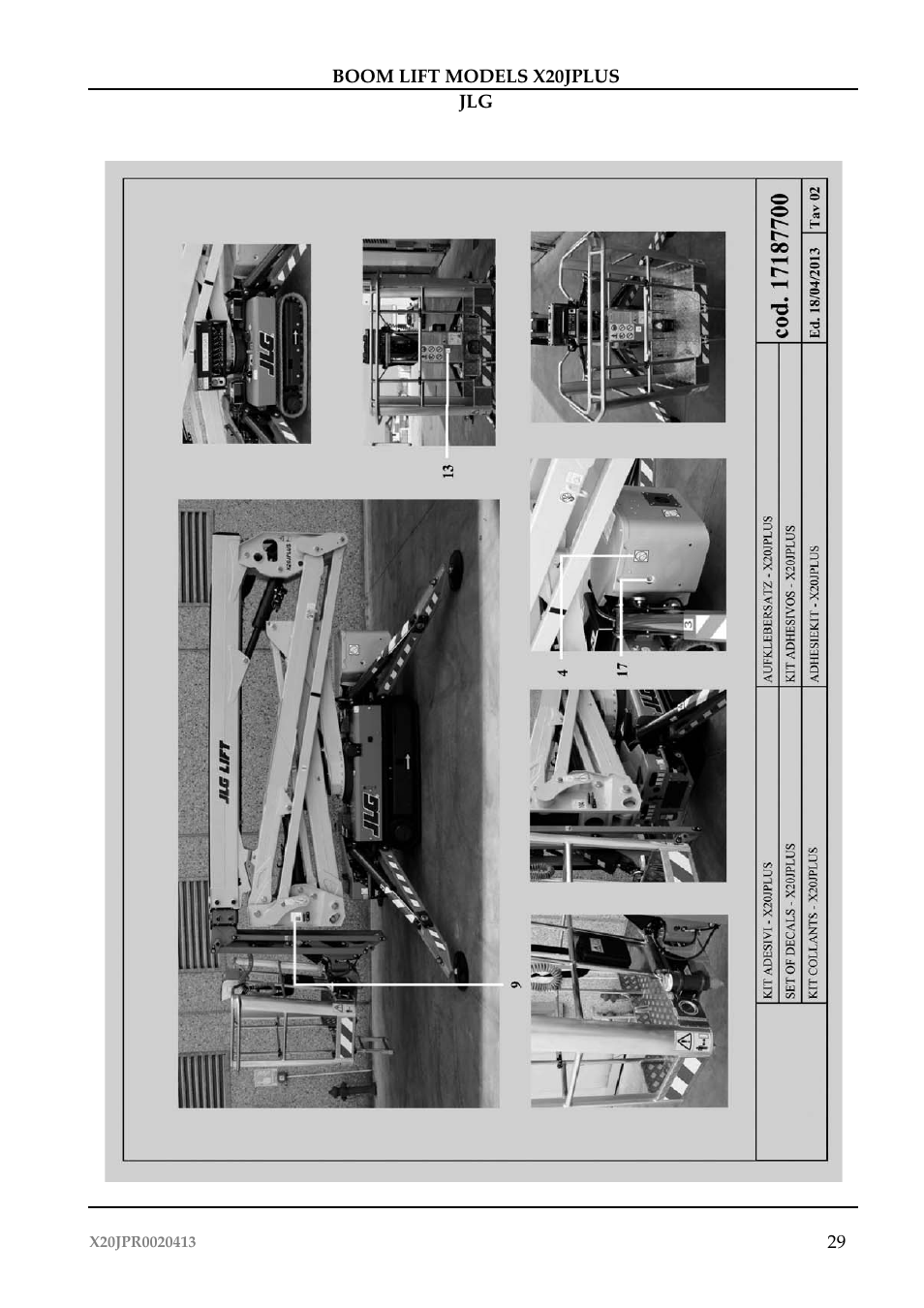 JLG X20J Plus Operator Manual User Manual | Page 33 / 178