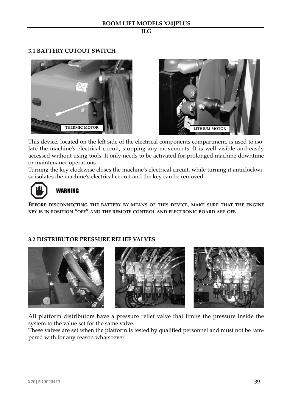 Importante | JLG X20J Plus Operator Manual User Manual | Page 43 / 178